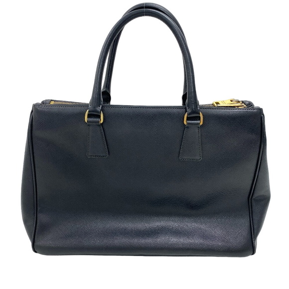 Prada Handbag Black Triangle Saffiano Plate - Picture 1 of 16